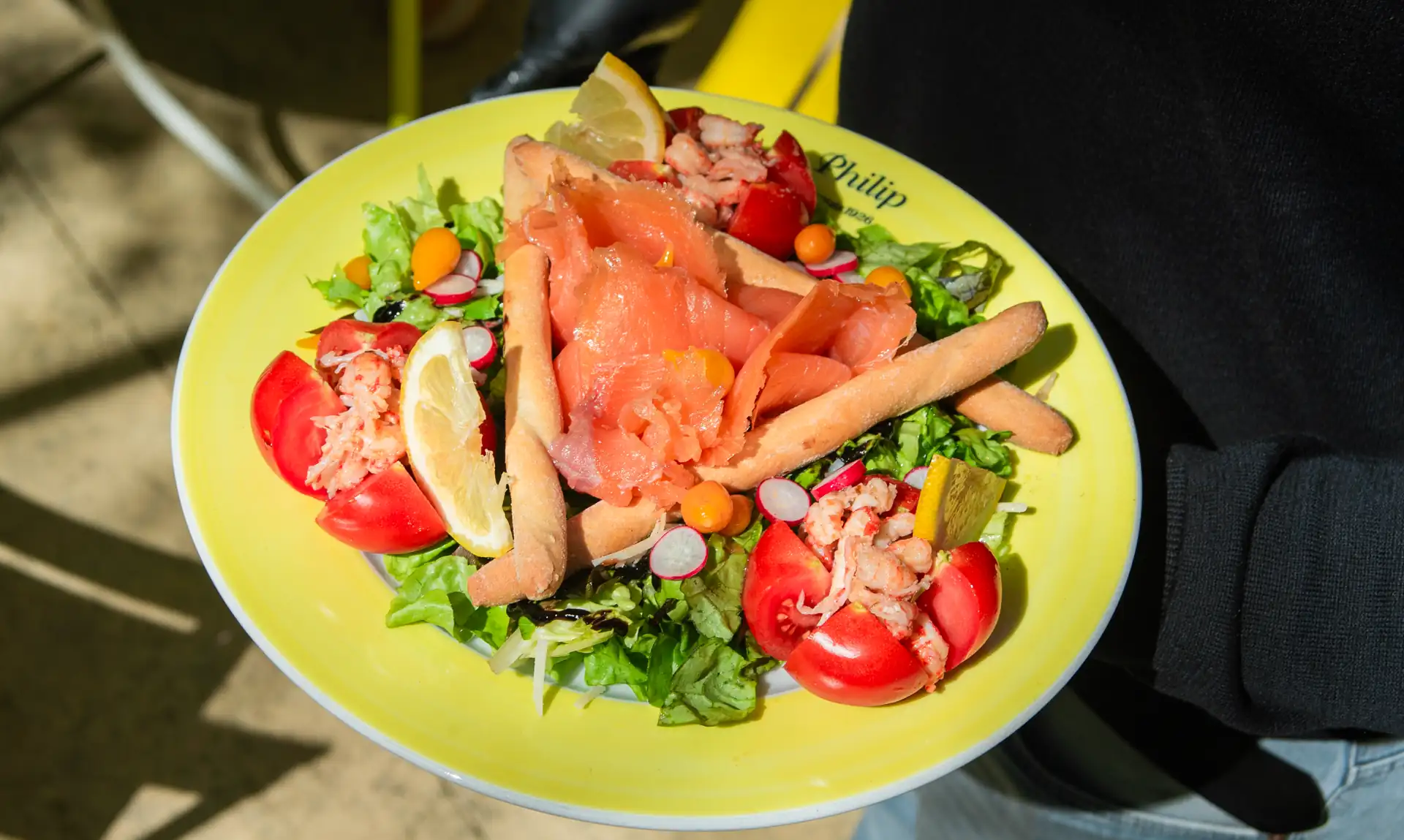 Smoked salmon and lobster salad, Restaurant Philip