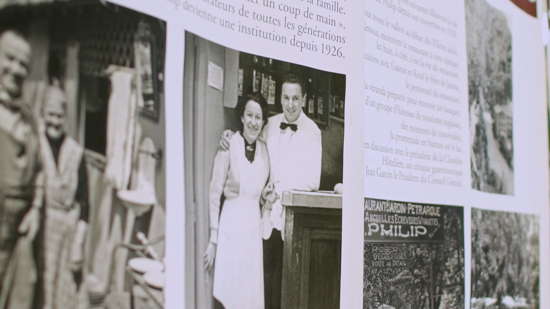 Founders of Restaurant Philip at the historic counter